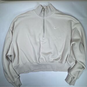 Nike Sportswear Club Fleece Cropped 1/2 Zip Pullover - Size XL